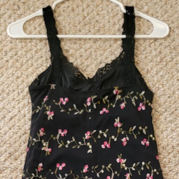 LOVE SOUP Y2K Whimsigoth Dress Babydoll Black Grunge Fairy Floral Lace Rose NWOT - Picture 6 of 14